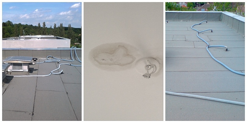 Vysoušení střešního pláště po zatečení&nbsp;vody